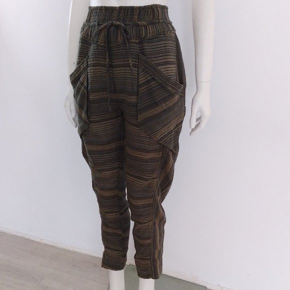 BNWT Free People (XS) Green Joggers Size UK 6 8 EU 34 36 Lounge Casual Trousers - Picture 7 of 9